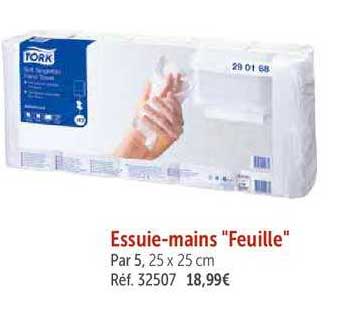 essuie mains feuille