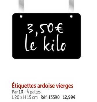 étiquettes ardoise vierges