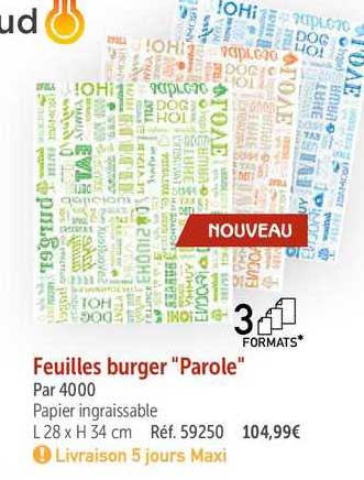 feuilles burger "parole"