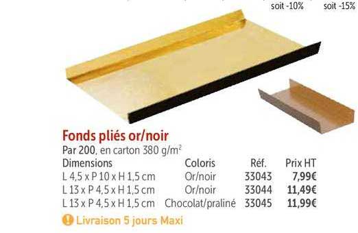 fonds pliés or noir