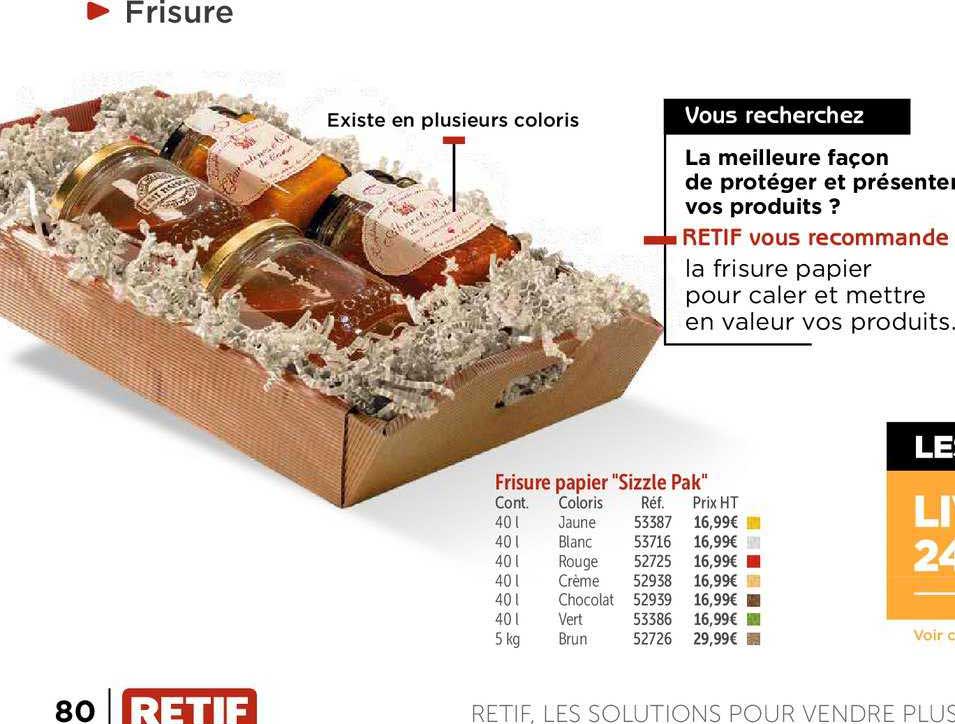 frisure papier "sizzle pak"