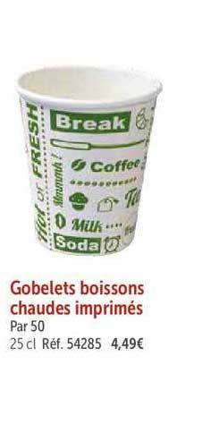 gobelets boissons chaudes imprimés