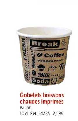 gobelets boissons chaudes imprimés