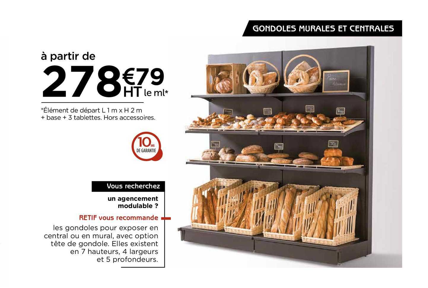 gondoles murales et centrales