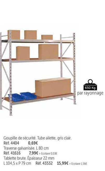 goupille de sécurité tube ailette gris clair