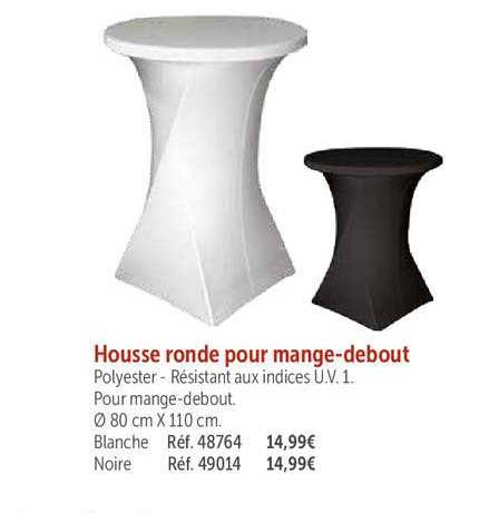 housse ronde pour mange debout