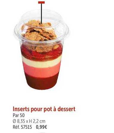 inserts pour pot à dessert