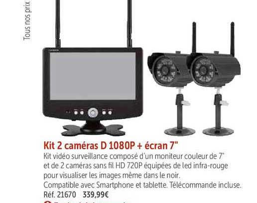 kit 2 caméras d 1080p + écran 7"