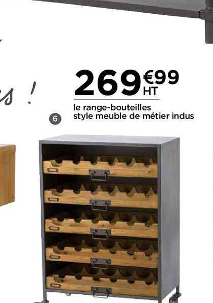 le range bouteilles style meuble de métier indus