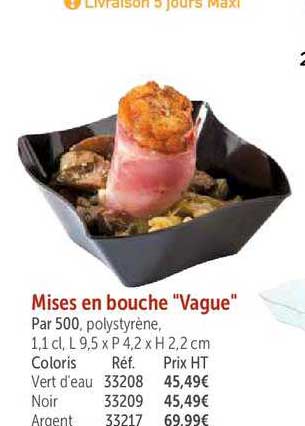 mises en bouche "vague"