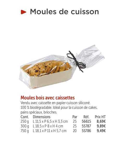 moules bois avec caissettes