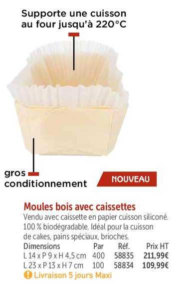 moules bois avec caissettes