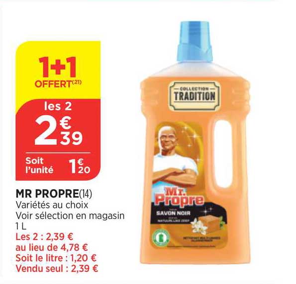 mr propre 1+1 offert