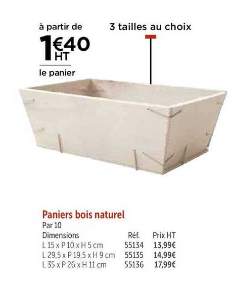 Paniers Bois Naturel