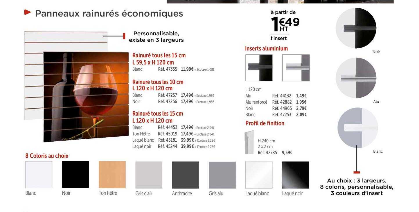 panneaux rainurés économiques