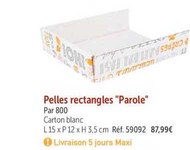 pelles rectangles parole