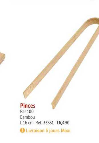pinces par 100 bambou