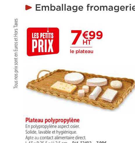 Plateau Polypropylène