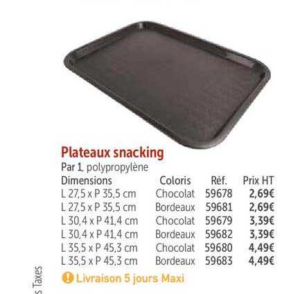 Plateaux Snacking