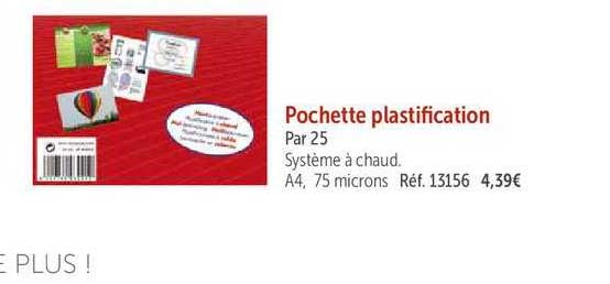 pochette plastification