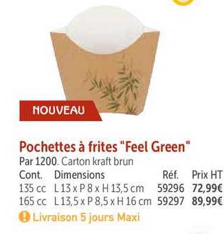 pochettes à frites feel green