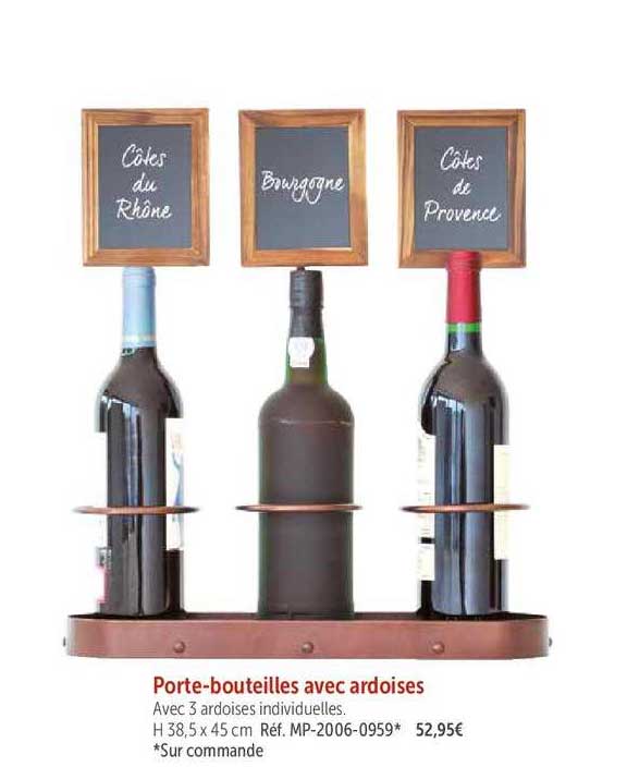 porte bouteilles avec ardoises