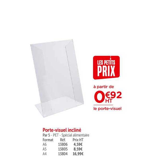 porte visuel incliné