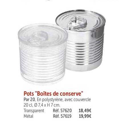 pots "boîtes de conserve"