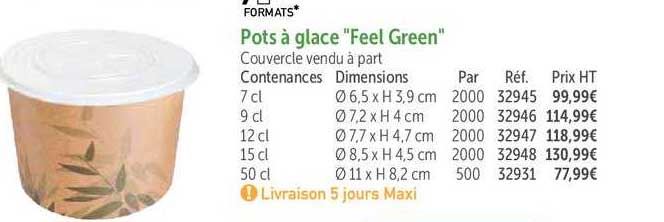 pots à glace "feel green"