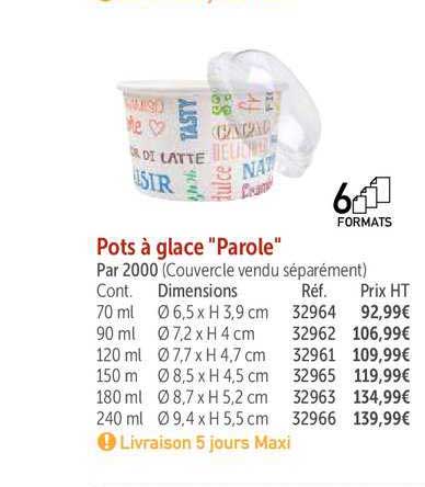 Pots à Glace "parole"