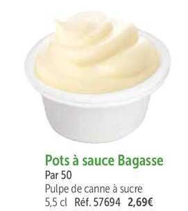 pots à sauce bagasse