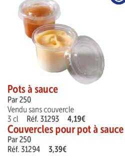 pots à sauce couvercles pour pot à sauce
