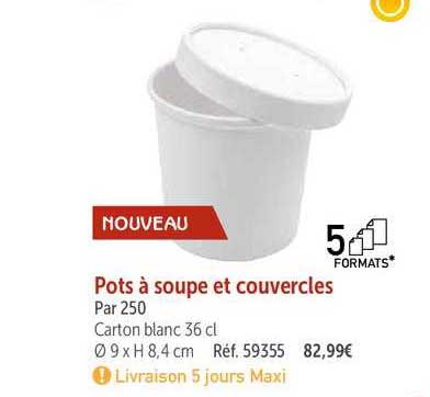 pots à soupe et couvercles