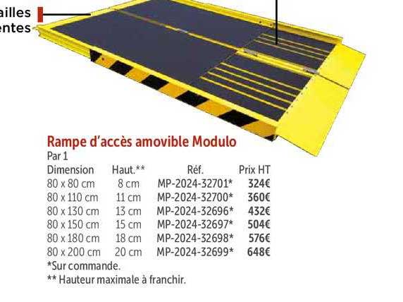 rampe d'accès amovible modulo