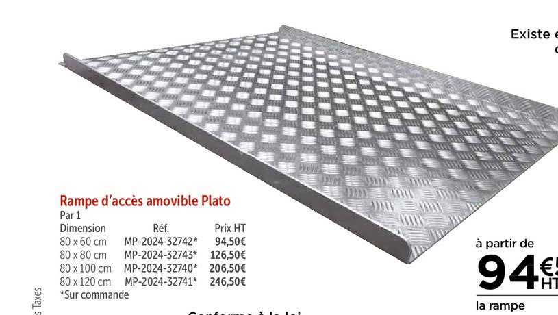 rampe d'accès amovible plato
