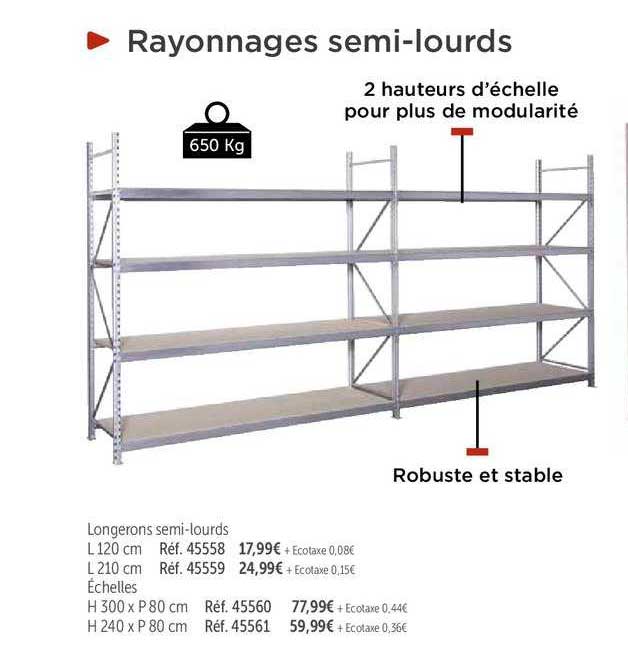 rayonnages semi lourds