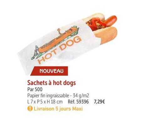 sachets à hot dogs