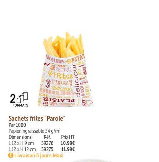 sachets frites "parole"