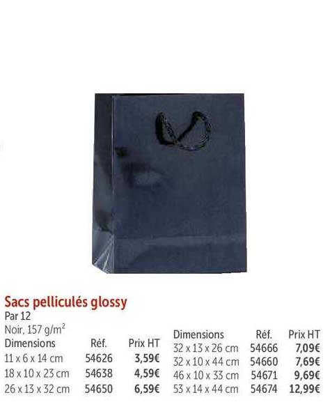 sacs pelliculés glossy