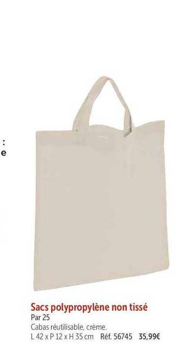 sacs polypropylène non tissé