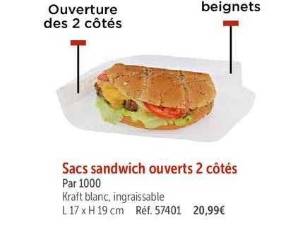sacs sandwich ouverts 2 côtés