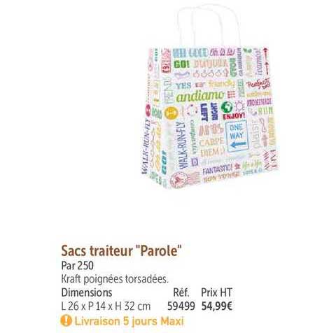 sacs traiteur "parole"