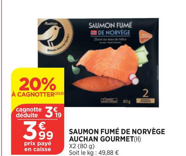 Saumon Fumé De Norvège Auchan Gourmet