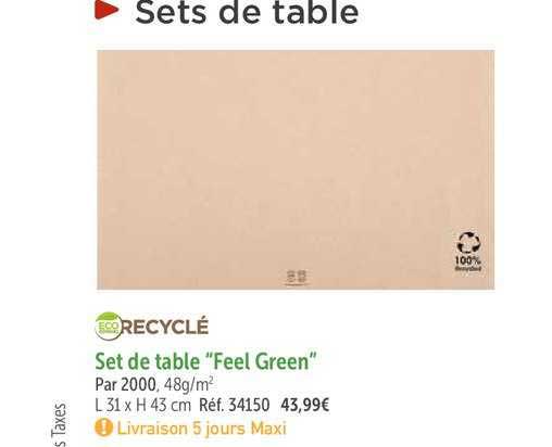 set de table feel green