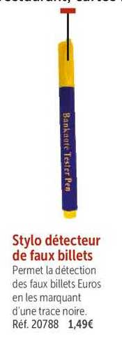 stylo détecteur de faux billets