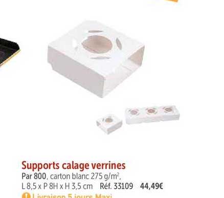 supports calage verrines