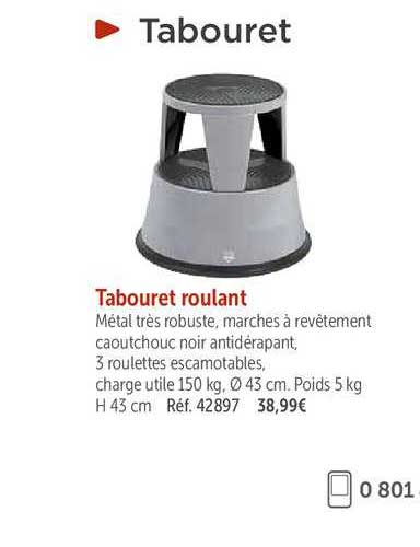 Tabouret Roulant