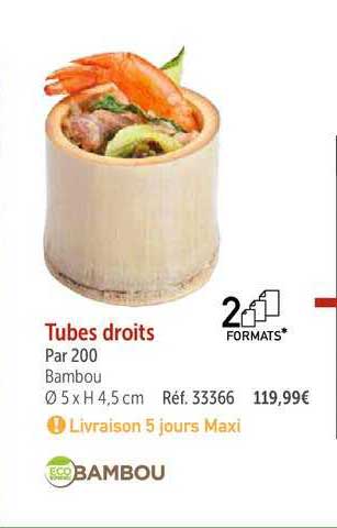 tubes droits par 200 bambou eco bambou
