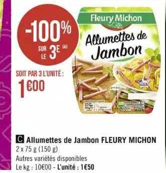 allumettes de jambon fleury michon