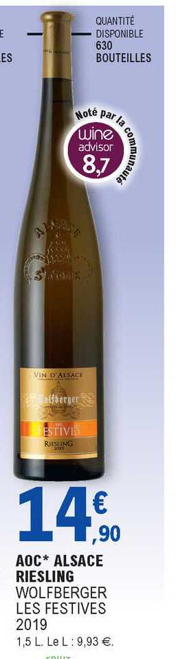 aoc alsace reisling wolfberger les festives 2019